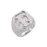 Letter F Size 10 Moissanite Ring